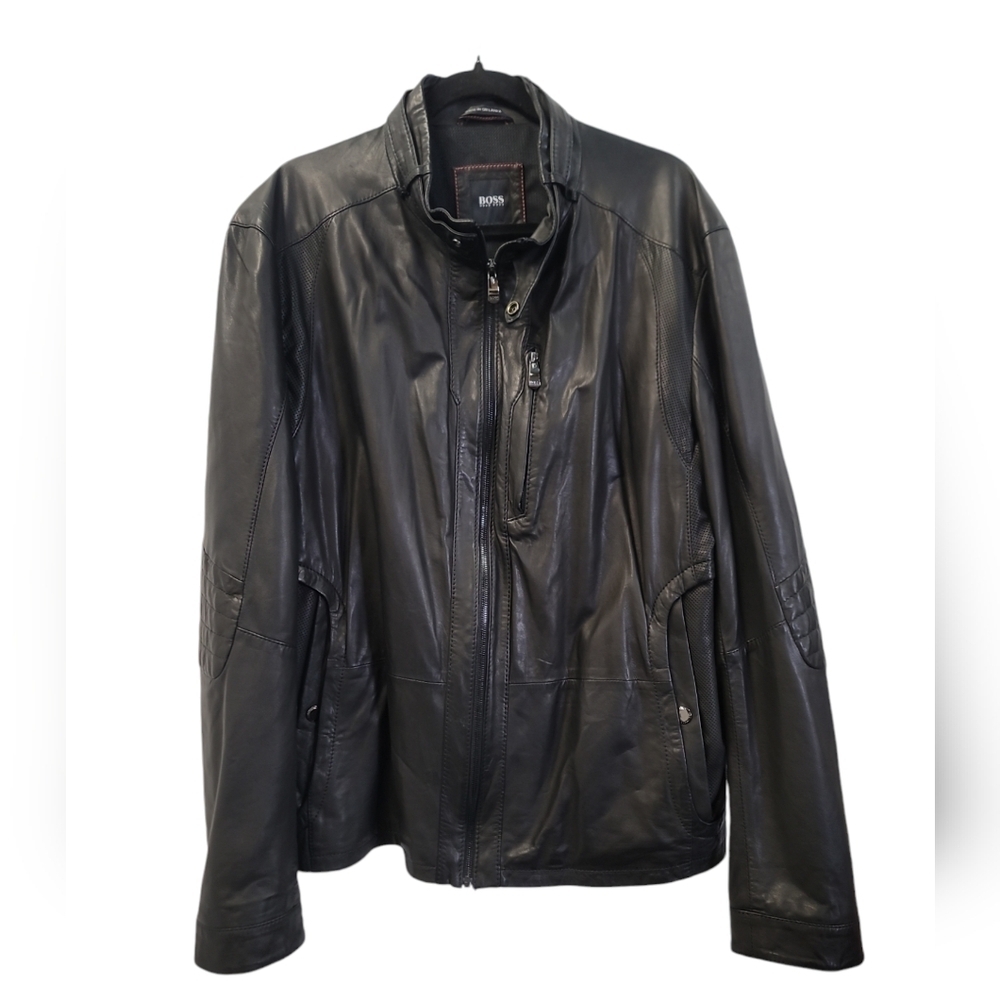 Hugo boss Soft aniline nappa Leather Moto jacket